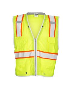 Hi-Vis Premium Brilliant Series Heavy Duty Vest, Size 5X, Class 2: Lime - 1510-5X