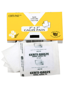 Certified Safety-2" x 2" Certi-Gauze Pads, Non-Stick. 100/box