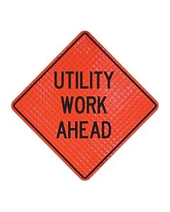 cortina utility work ahead sign