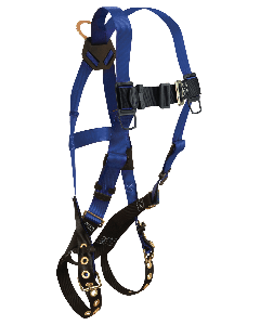 Contractor Non-belted Harness with 1 Back D-ring; Tongue Buckle Legs - 70163X