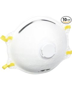 Pyramex N95 Particulate Dust Masks with Valve -Cone Respirator Masks - (10 Pack) RM10V