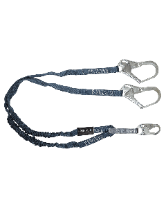 Falltech 6' Internal Energy Absorbing Lanyard, Double-leg with Steel C - Connectors - 8259Y3