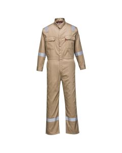 Portwest FR94 Men's Bizflame 88/12 Iona FR Fire Resistant Reflective Coveralls Khaki, X-Large