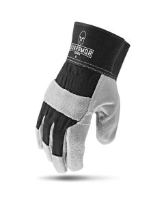 Split Leather Gloves with starch cuff. Sold by the Dozen. Size Large - G15SLD-KL