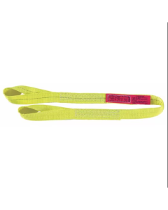 LiftAll Web Sling, Type 4, 10 ft L, 2 in W, Polyester, Yellow -	EE2802DTX10