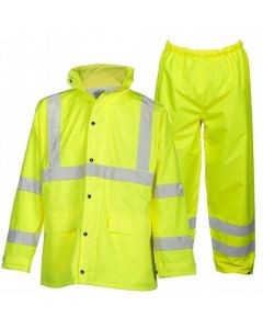 Rainwear Set- Class 3 Rainwear, Jacket, Pants & hood Lime RW110-2X/3X