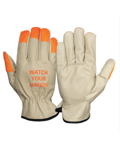 PYRAMEX, LEATHER DRIVER GLOVES-WATCH YOUR HANDS , SOLD BY THE DOZEN 2XL - GL2003K-X2