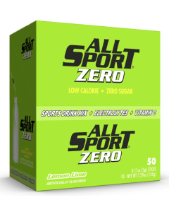 All Sport Powder Hydration Sticks | Zero Calorie | Performance Electrolyte Drink Mix | Sugar Free | 2x Potassium | Lemon Lime | 3 grams (50 Count)