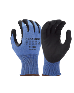 Pyramex Safety GL613C Blue Touchscreen A4 Cut Micro-Foam Nitrile Dipped Gloves, 1 Dozen-3XL