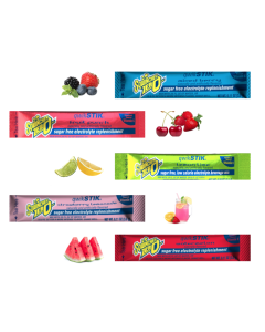500-Pack ZERO Qwik Stik Electrolyte Powder Packets, 0.11 oz, Sugar-Free Drink Mix, 5 Assorted Flavors