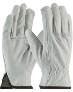 PIP 68-162/XL  White Medium Grain Cowhide Leather Driver's Gloves - Keystone Thumb (Sold by the dozen)