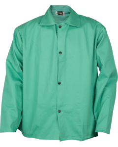 Radnor® 4X Green Cotton Flame Resistant Jacket w/Snap Front Closure - RAD64054966