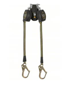 FallTech 84008TP0 8' FT-X™ EdgeCore Arc Flash Class 2 Leading Edge Personal SRL-P, Twin-leg with Steel Mini Rebar Hooks