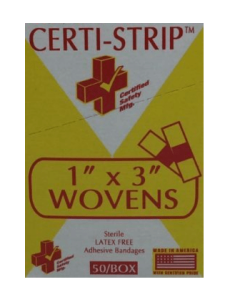 Certified Safety Certi-Strips - Woven - 1" x 3" - 50/Box,  - 220-260	