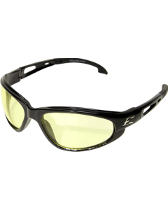 Edge Eyewear Dakura Black Frame with Yellow Vapor Shield Glasses - SW112VS