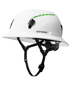 Studson SHK-1 Full Brim Vented Class C Type II White Hard Hat - SHK1-FB-CW