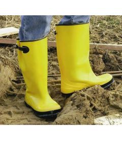 SLUSH 17" Yellow Rubber Over-The-Shoe-Boot, SIZE 14 - YB17-14