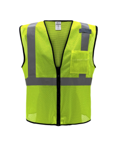 Sheffield SP-1519 Class 2 Safety Vest – Hi-Vis Yellow/Lime, Lightweight Mesh, Zipper Front, Reflective Tape, ANSI Compliant Gear