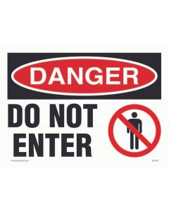 SIGN, 10" X 14" PL DANGER - DO NOT ENTER - SS1005P