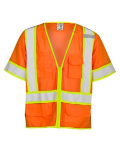 Kishigo 1243 Type R Class 3 Ultra-Cool Mesh Surveyor Safety Vest - Orange