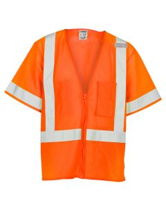 Kishigo 1265 Ultra-Cool Mesh Type R Class 3 Economy Safety Vest - Orange