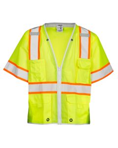 Kishigo 1550 Brilliant Series Type R Class 3 Heavy Duty Safety Vest - Yellow/Lime