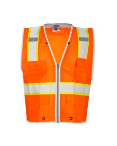 Hi-Vis Premium Brilliant Series Heavy Duty Vest, Size Large.  Color: O - 1511-L