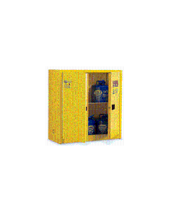 Eagle Flammable Safety Cabinet, 45 Gal., Yellow. 2 door. Height 65 In. - 1947