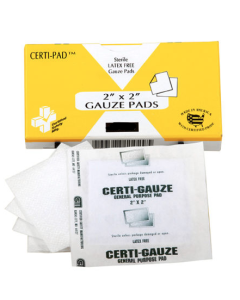 Certified Safety-2" x 2" Certi-Gauze Pads, Non-Stick. 100/box