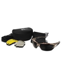 Edge Eyewear Khor Safety Glasses, Camouflage with 3 Lens Kits - TSDK21CK	