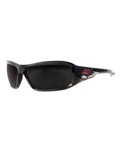 Brazeau Black Patriot with Gray Lens Safety Glasses - 	XB116-P1	