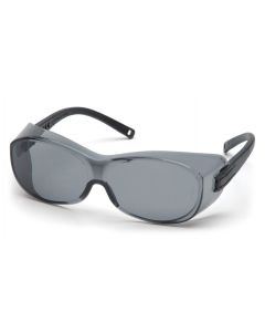 Over the Spectacle Safety Glasses Gray Lens with Black Temples, per dozen - S3520SJ	