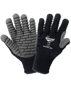 This anti-vibration glove features a patented palm with ergonomic pre- - AV1121-M