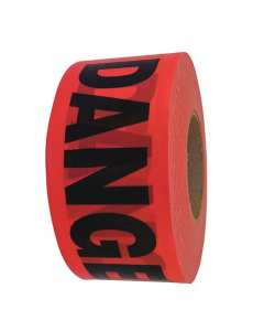 Black/Red Danger Tape, 3" X 1000' ROLL, 12/CASE - BT5057