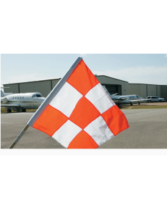 Airport Flag 36" x 36"  orange white checker pattern - FSG306