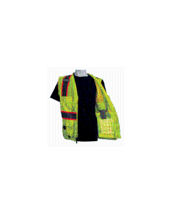 FrogWear® HV - High-Visibility Mesh Polyester Surveyors Safety Vest. A - Hi-Visibility Wear - Vests:GLO-079-2X