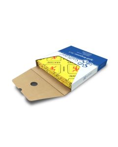 This Spilfyter 18" x 16" yellow universal high visibility absorbent pad / PK 25 - HVU-700T