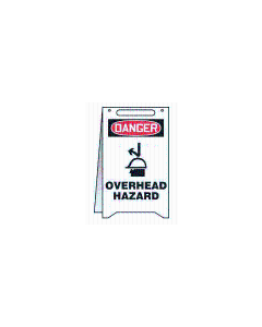 Accuform A-Fram Sign 20" X 12" - "DANGER OVERHEAD HAZARD" - Facility & Traffic Signs:PFR609