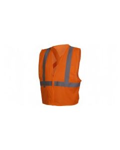 PYRAMEX, ORANGE "X" BACK Type R - Class 2 Hi Vis Orange Safety Vest, 5 - RCZ2120X5