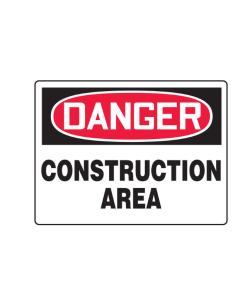 SIGN, 10" X 14" DANGER - CONSTRUCTION AREA