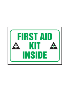 Accuform - FIRST AID KIT INSIDE (W/GRAPHIC)  - LFSD509VSP