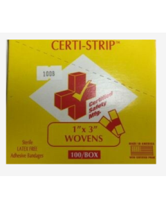 Certified Safety 1''x 3'' – STERILE – Woven Heavy Weight Bandage 100/bo - 220-205	
