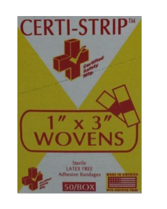 Certified Safety Certi-Strips - Woven - 1" x 3" - 50/Box, must purchase 10 - 220-260	
