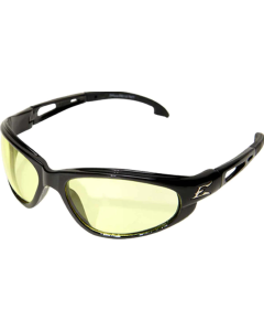 Edge Eyewear Dakura Black Frame with Yellow Vapor Shield Glasses - SW112VS