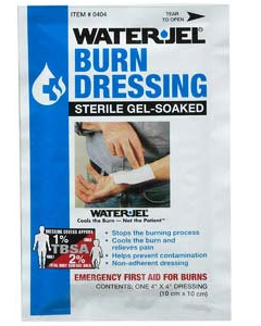 Certified Safety Water Jel Burn Dressing -  4" x 4" - 505-204	