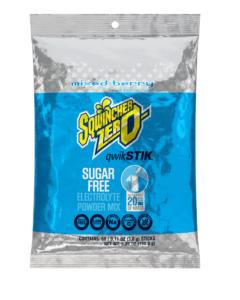 Sqwincher® .11 Ounce Mixed Berry Flavor Qwik Stik™ ZERO Powder, 50/PKG - 159060101-MB