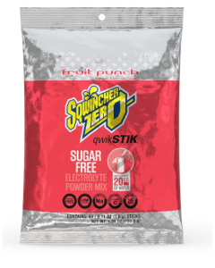 Sqwincher® .11 Ounce Fruit Punch Flavor Qwik Stik™ ZERO Powder, 20 OZ  - 159060102-FP