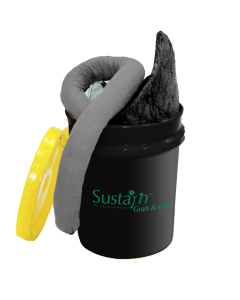 Spilfyter Sustayn Recycled Universal Grab & Go Bucket Spill Kit. : (1) 99% Recycled 5 Gallon Bucket -19XZ26