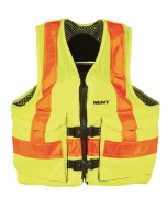 Hi-Vis Mesh Deluxe Life Vest Class 2, opening in back for "D" ring from harness Size Large NEW, 150800-410-040-15