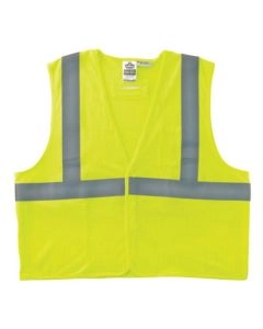 yellow mesh vest, yellow polyester vest